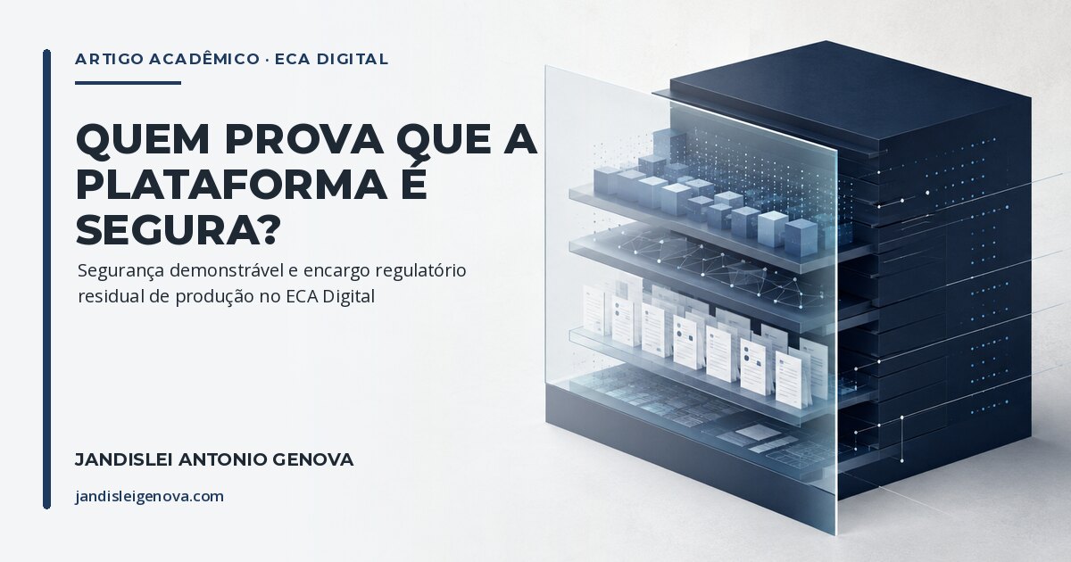 Ilustração conceitual de uma plataforma digital em camadas transparentes, associada à demonstração de segurança e à auditoria no ECA Digital